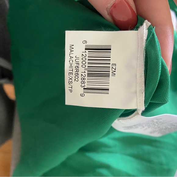 BCBG Malachite green satin shift dress - Picture 2 of 6